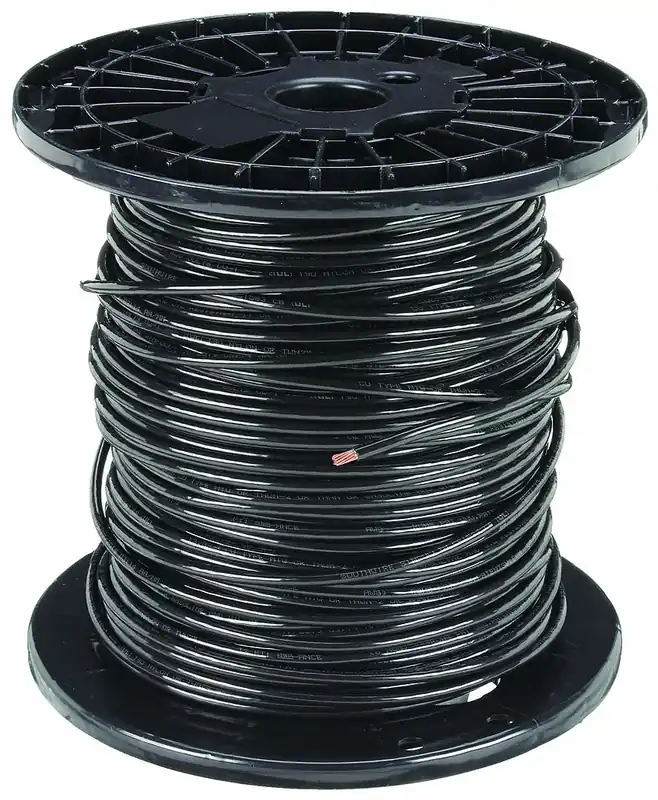 Southwire 20488312 SIMpull THHN Building Wire, Copper, 8 AWG, 1 Conductor, Stranded, Black, 500 ft, 600V