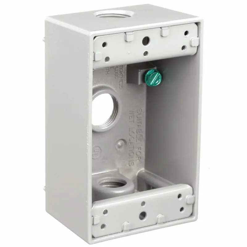Bell 5320-0 Electrical Box, Aluminum, 1 Gang, 1/2 in Hub, 18.3 cu in, Rectangular, Gray, NEMA 3R Outdoor