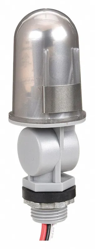 Tork 2001 Photocontrol, Thread Stem, 1/2 in Stem Dia, SPST, 120V AC, LED Compatible, Outdoor