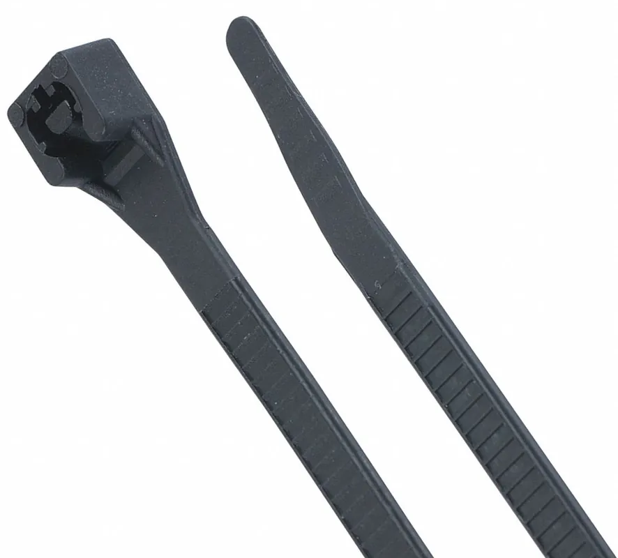 Gardner Bender 46-308UVB Cable Tie, 8 in, 75 lb Tensile, Black Nylon UV, PK100