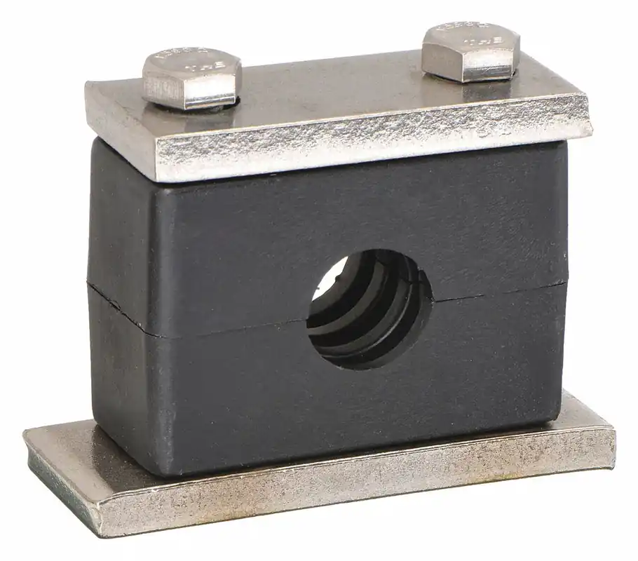 Behringer SHT4100-PP Vibration-Dampening Beta Clamp Kit, Ribbed Bore, 304 Stainless Steel, Polypropylene Cushion, Weld-On