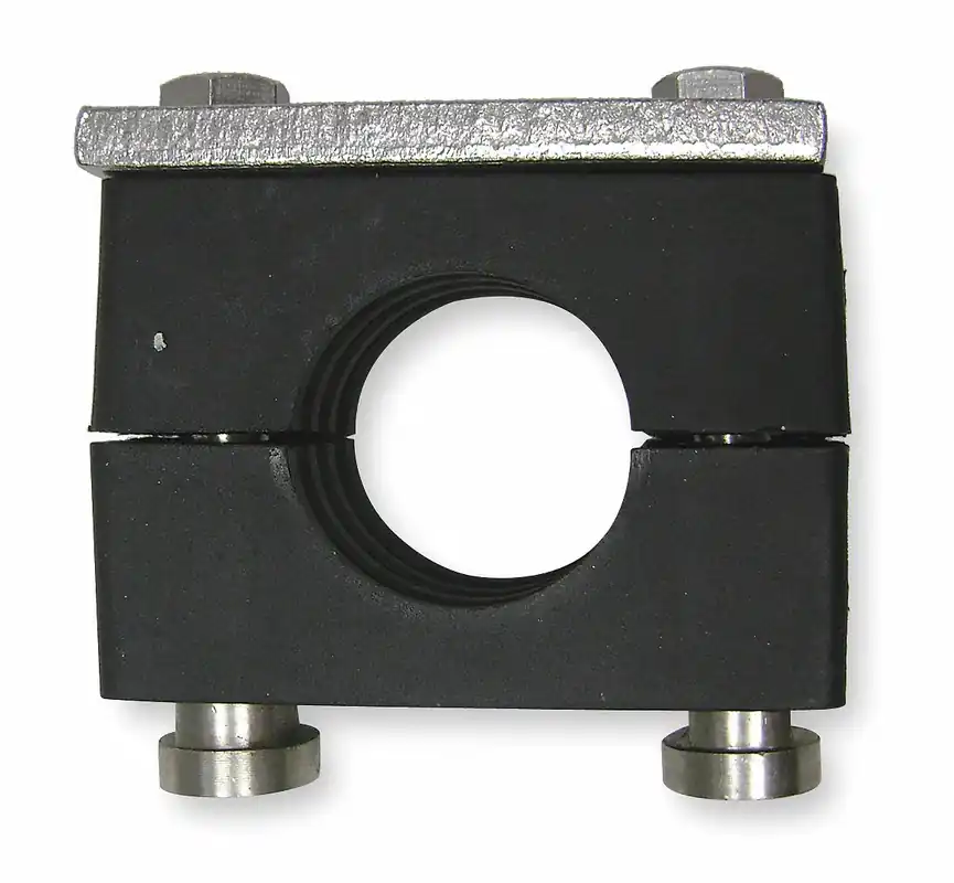 Behringer R8HT6175-PP Vibration-Dampening Beta Clamp Kit, Ribbed Bore, 304 Stainless Steel, Polypropylene Cushion, Rail-Mount
