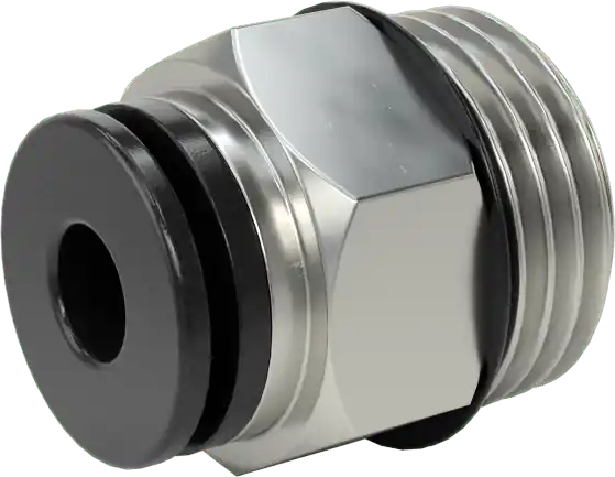 McMaster 51235K221 Universal-Thread Push-to-Connect Tube Fitting, Straight Adapter, for 3 mm Tube OD × 1/8 Male Pipe Size