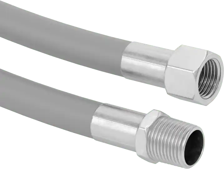 McMaster 54085K74 Abrasion-Resistant Lightweight Air Hose, Blue, Brass 1/2 NPTF Male × 1/2 NPSM Female, 1/2" ID, 11/16" OD, 100 Feet Long
