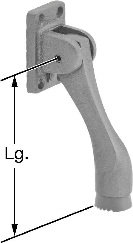 McMaster 1414A23 Lever Door-Mount Holder, Iron with Dull Aluminum Finish, 3-3/4" Long