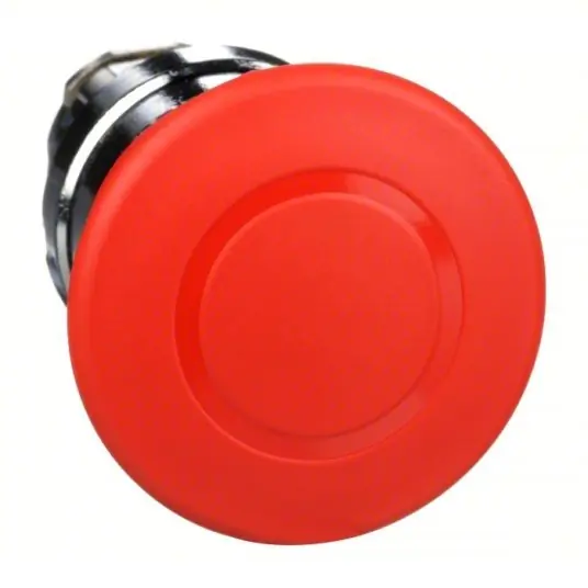 Schneider ZB4BT84TQ Push-Button 22 mm Size, Maintained Push / Maintained Pull, Red, 12/13/4/4X
