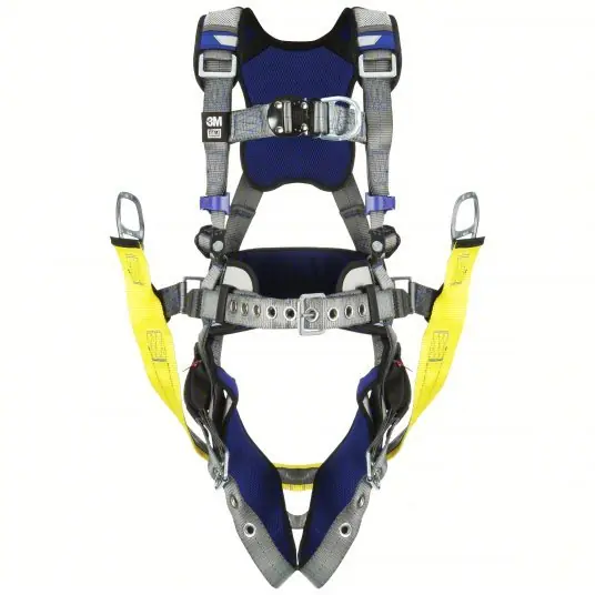 3M DBI-SALA 1402117 Fall Protection Harness Climbing/Gen Use, Vest Harness, Quick-Connect / Tongue, L, Gray