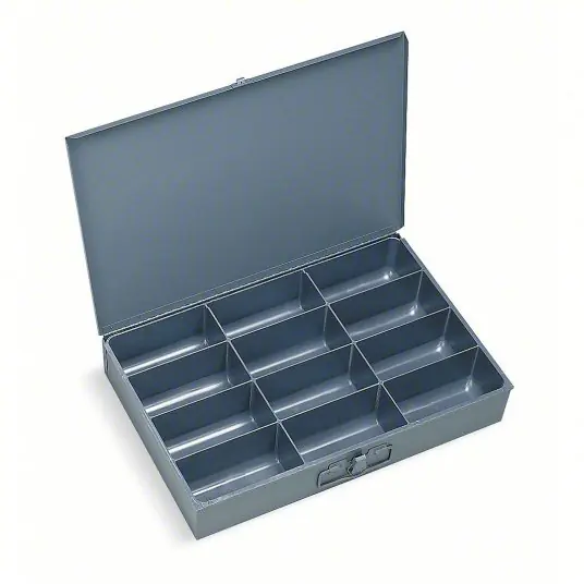 Durham 115-95-D568 Compartment Drawer 18 3/8 in x 12 1/2 in x 3 1/8 in, 3 1/16 in x 5 13/16 in x 2 15/16 in, Gray