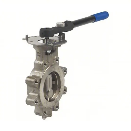 Milwaukee HP1LCS4212 5" Butterfly Valve High Performance, Lug Style, Carbon Steel, 5 in Pipe Size
