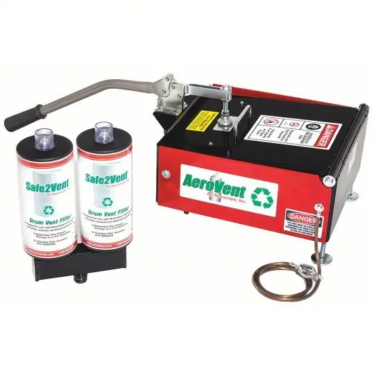 Newstripe 10004721 Aerosol Can Recycling System 3 Can Capacity, 96% Biodegradable Drum Vent Filter Features