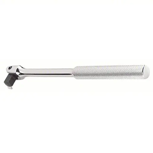 Proto J5265 Breaker Bar 3/8 in Drive Size, 8 1/2 in Overall Lg, Knurled Grip, Alloy Steel, Chrome