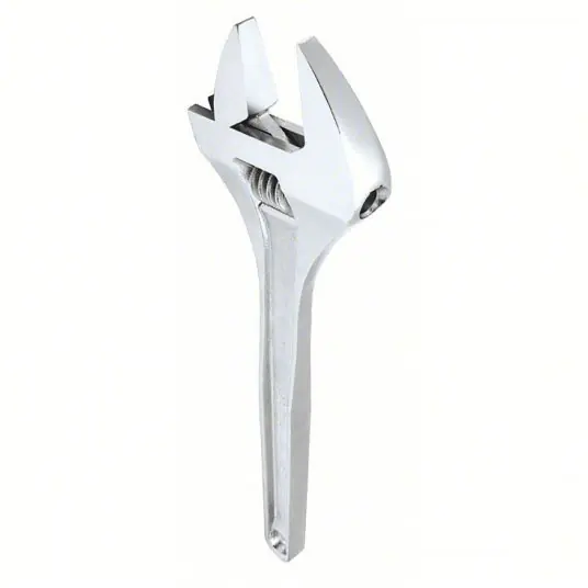 Proto J715LA Adjustable Wrench Alloy Steel, Chrome, 15 5/32 in Overall Lg, 2 1/16 in Jaw Capacity, Std