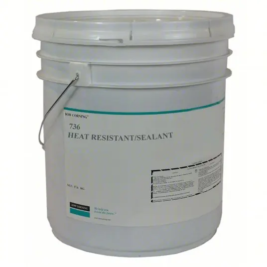 Dow Corning 3145824 Gasket Sealant 736, 4.8 gal, Pail, Red, For Food and Beverage Processing