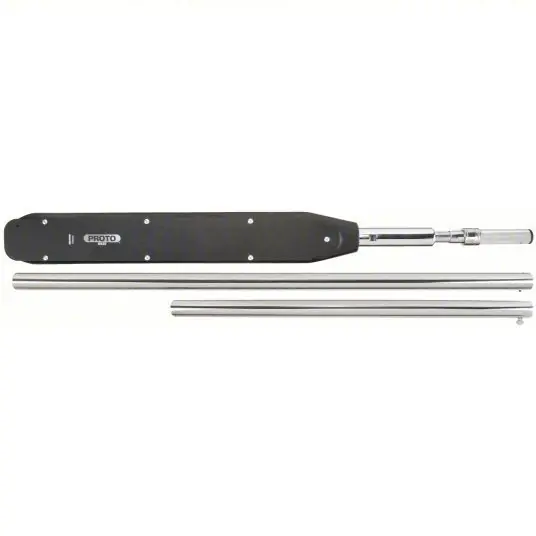 Proto J6025 Micrometer Torque Wrench 1 in Drive Size, 400 ft-lb to 2000 ft-lb, 107 1/2 in Overall Lg