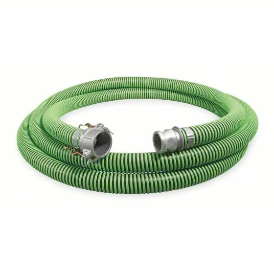 Continental KV1ZNA1 Water Suction and Discharge Hose 3 in Hose Inside Dia., 45 psi, Black/Green, 25 ft Hose Lg