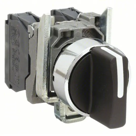 Schneider XB4BD33 Non-Illuminated Selector Switch 22 mm Size, 3 Position, Metal, 2NO, Lever