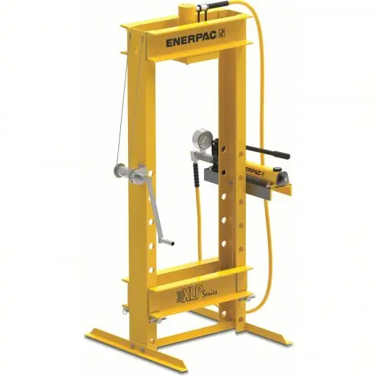 Enerpac XLP256P392U Hydraulic Press Hand Pump Pump, Yellow, H-Frame Frame, 25 ton Frame Capacity
