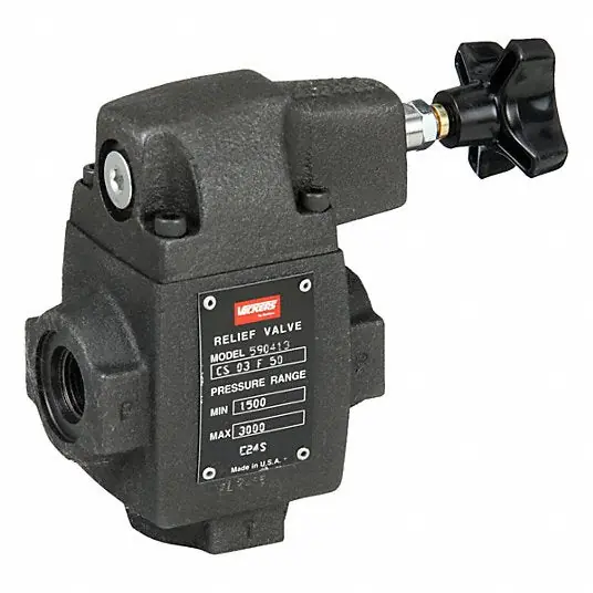 Danfoss Vickers CS-03-F50 Adjustable Relief Valve 1500 to 3000 psi, 7/8"-14 UNF Port Size, 45 gpm Max. Flow