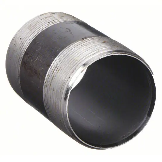 KVM Tools KV5P736 Nipple Black Steel, 2 in Nominal Pipe Size, 4 in Lg, Threaded on Both Ends, Schedule 40, Welded