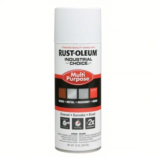 Rust-Oleum 1690830V Premium Spray Paints, White, Solvent, Flat, Smooth