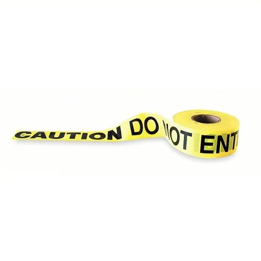 KVM Tools KV1N956 Barricade Tape 1,000 ft Lg, 3 in Wd, Caution Do Not Enter Legend, Polyethylene