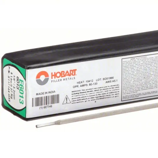 Hobart S117144-G45 Stick Electrode Carbon Steel, E6013, 1/8 in x 14 in, 5 lb