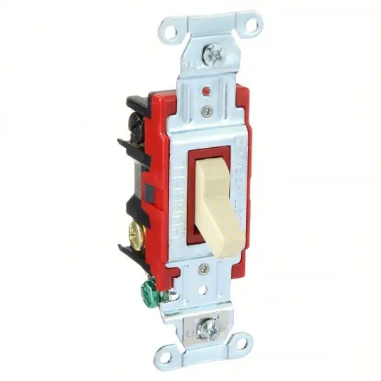 KVM Tools 4904BI Wall Switch Toggle Switch, 4-Way, Ivory, 20 A, Screw Terminals