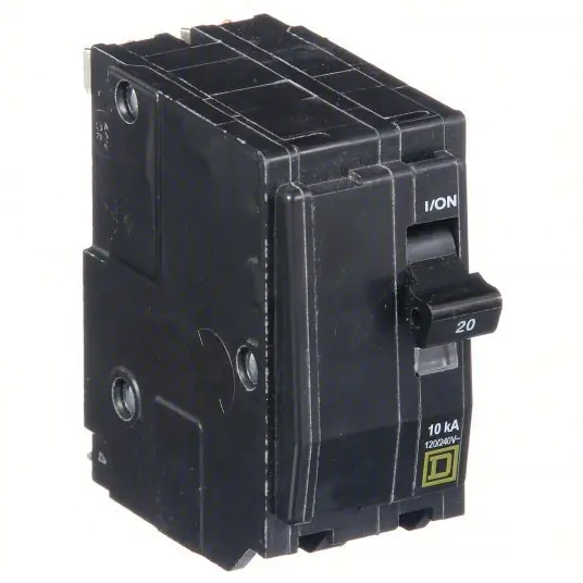 Square D QO220 Miniature Circuit Breaker 20 A, 120/240V AC, Single Phase, 10kA at 120/240V AC, QO, Std