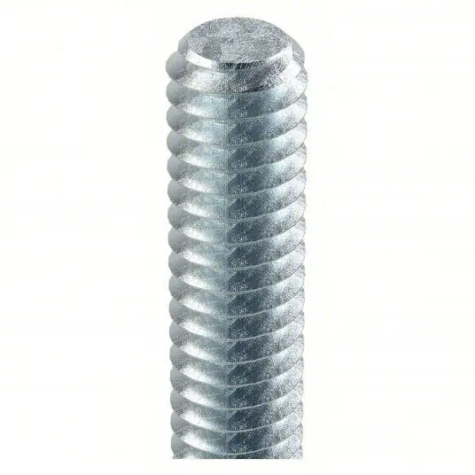 KVM Tools U20300.075.8888 Fully Threaded Rod 3/4"-10 Thread Size, Steel, Grade A, Zinc Plated, 10 ft Overall Lg