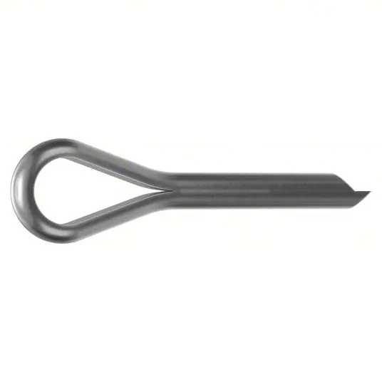 KVM Tools M55700.050.0025 Cotter Pin Extended Prong, Metric, 5 mm Pin Dia, 27.5 mm Shank Lg, Stainless Steel, 316, 5 PK