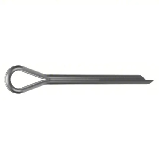 KVM Tools M55700.050.0050 Cotter Pin Extended Prong, Metric, 5 mm Pin Dia, 55 mm Shank Lg, Stainless Steel, 316, Plain, 5 PK