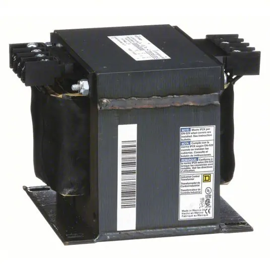 Square D 9070T1000D1 Control Transformer 240V AC/480V AC, 120V AC, Foot, 1 kVA VA Rating