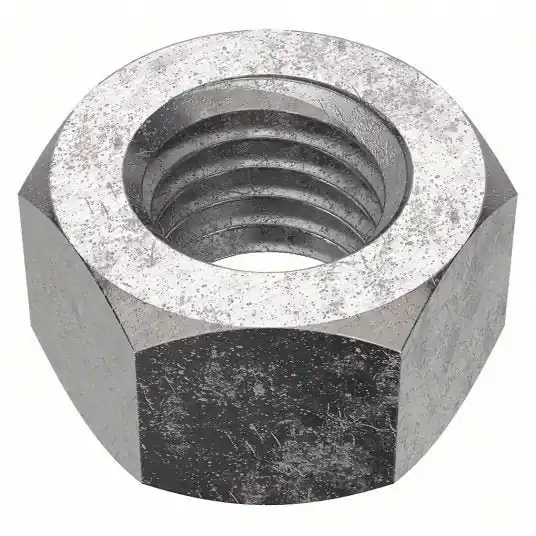 Fabory U51080.037.0001 Hex Nut 3/8"-16 Thread, 9/16 in Hex Wd, 21/64 in Hex Ht, Stainless Steel, 18-8, Plain, 100 PK