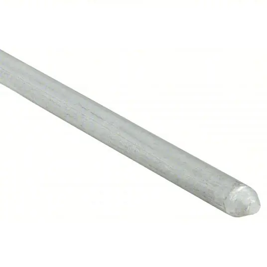 Nvent Erico 815880 Pointed End Ground Rod 5/8 in Dia, 8 ft Overall Lg, Galvanized Steel