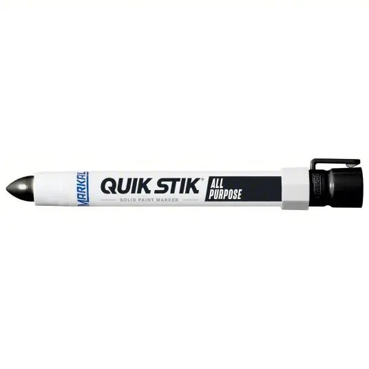 Markal 61050 Paint Crayon Oily Surfaces/Rough Surfaces, 13 mm Tip Wd, Black