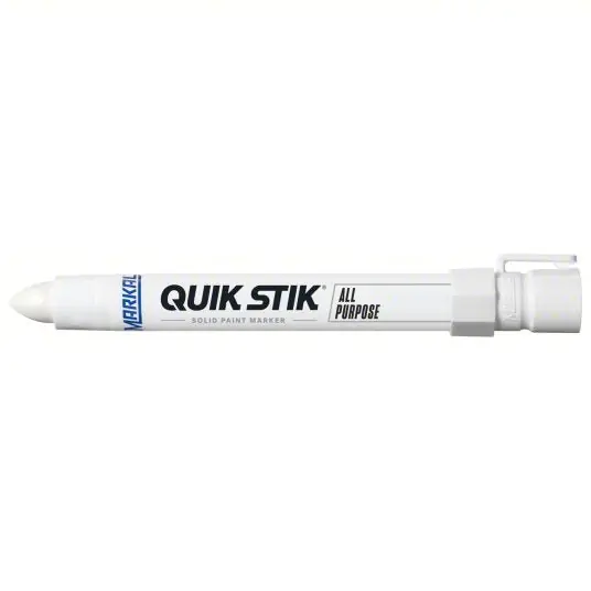 Markal 61051 Paint Crayon Oily Surfaces/Rough Surfaces, 13 mm Tip Wd, White