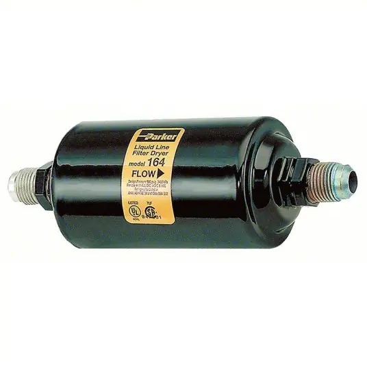 Parker LLD-032 Liquid Line Filter Dryer 1/4 Connection Size (In.), 4 1/8 in Overall Lg (In.), Steel