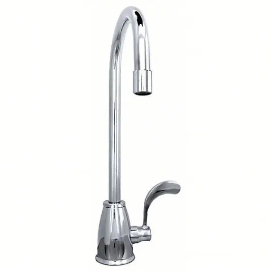 Just Manufacturing JSFVR5 Gooseneck Kitchen Faucet Stainless Steel Finish, 2 gpm Flow Rate
