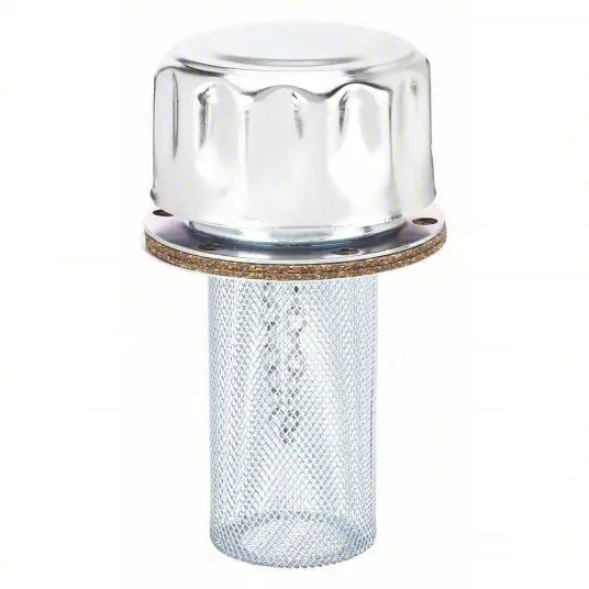 KVM Tools KV24W709 Reservoir Filler Breather Steel, Top Mount, 99% Efficiency, 5.6 in Overall Ht, Foam