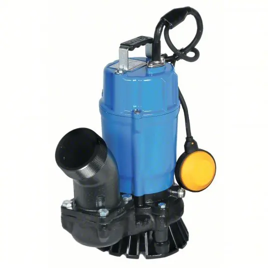 Tsurumi HSZ3.75S-62 (AUTO, 115V) Plug-In Utility Pump 1 Horsepower, 60 gpm Flow Rate @ 5 Ft. of Head, Tether Float, Aluminum