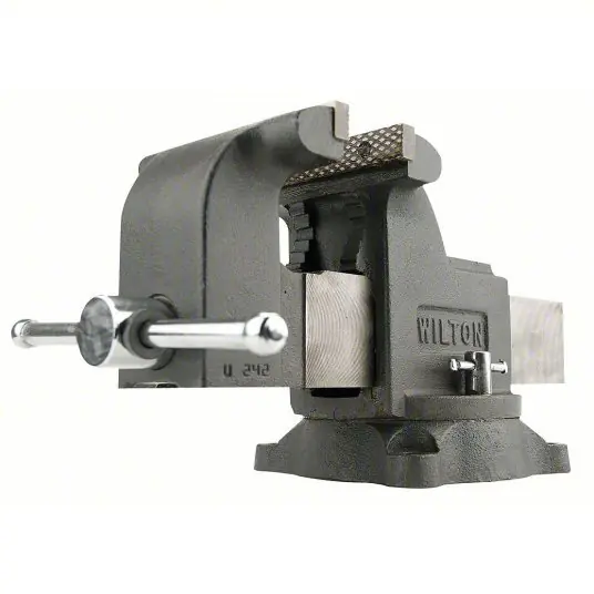 Wilton WS6 Combination Vise Std Duty, Enclosed, 6 in Jaw Face Wd, 6 in Max Jaw Opening, Serrated