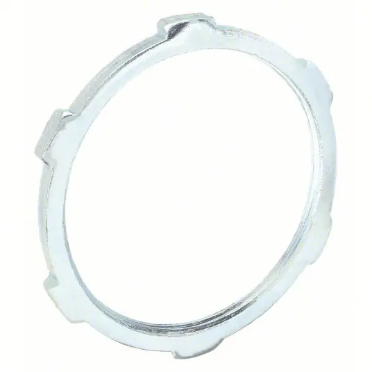 Raco 1006 LockNut for Threaded RMC/IMC 1 1/2 in Trade Size, Steel, Zinc Plated