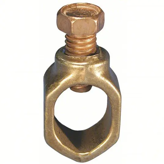 Nvent Erico CP58 Grounding Connector Bronze, 8 AWG SOL to 2 AWG STR Grounding Wire Size, 1 Grounding Wires