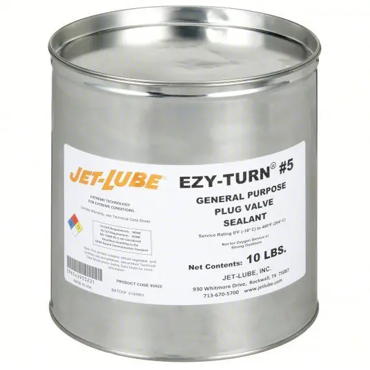 Jet-Lube 93522 Plug Valve Sealant 0°F to 400°F, 1 gal, Pail, Amber