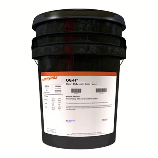 Jet-Lube 26016 Gear Lubricant OG-H, 5 gal, Pail, NLGI Grade 3, Clay Thickener
