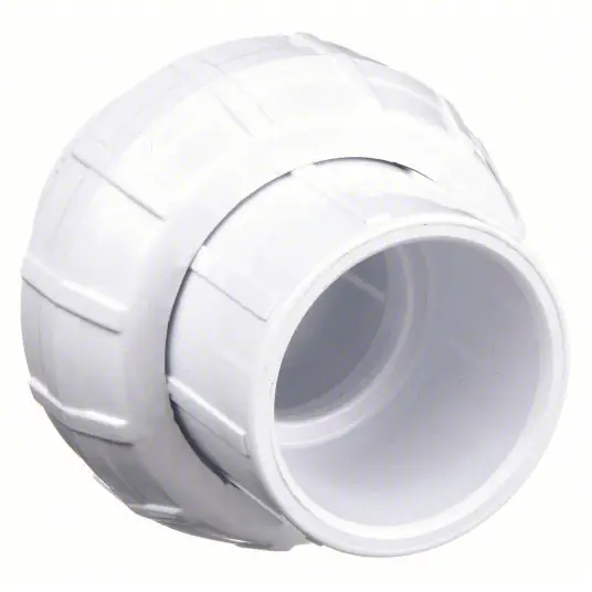KVM Tools 457020 Union 2 in x 2 in Fitting Pipe Size, Schedule 40, Female Socket x Female Socket, 280 psi, White