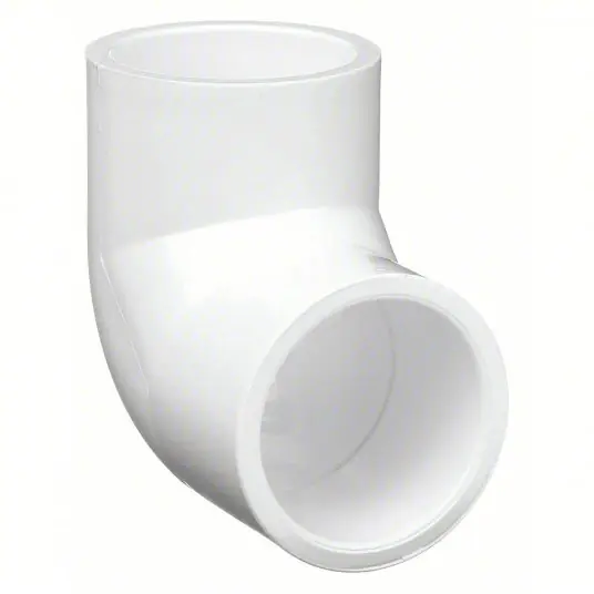 KVM Tools 406012 90° Elbow 1 1/4 in x 1 1/4 in Fitting Pipe Size, Schedule 40, Female Socket x Female Socket, White