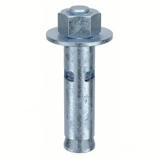 Red Head HN-1222 Sleeve Anchor 2 1/4 in Overall Lg, 1/2 in Dia, 3/8"-16 Thread Size, Steel, Hex, 25 PK