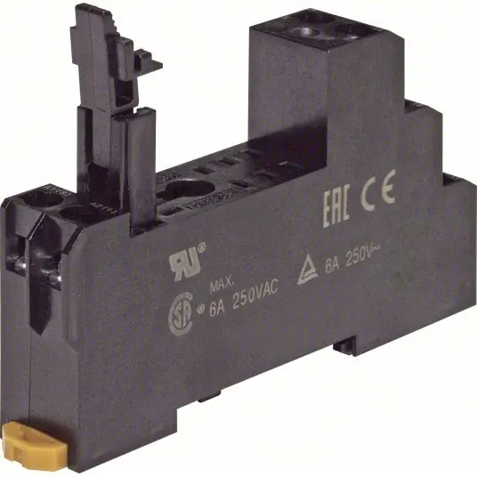 Omron P2RFZ-08-E Relay Socket 5 A Rating, DIN-Rail & Surface Socket Mounting, 8 Pins, J Socket