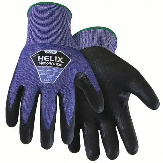 Hexarmor 2076-XXL (11) Coated Gloves 2XL, ANSI Cut Level A6, Palm, Dipped, Polyurethane, Smooth, 1 PR